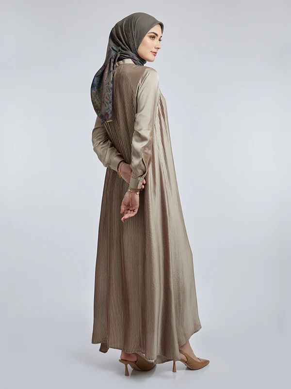 DENA PLEATED DRESS PLAIN - KAMI