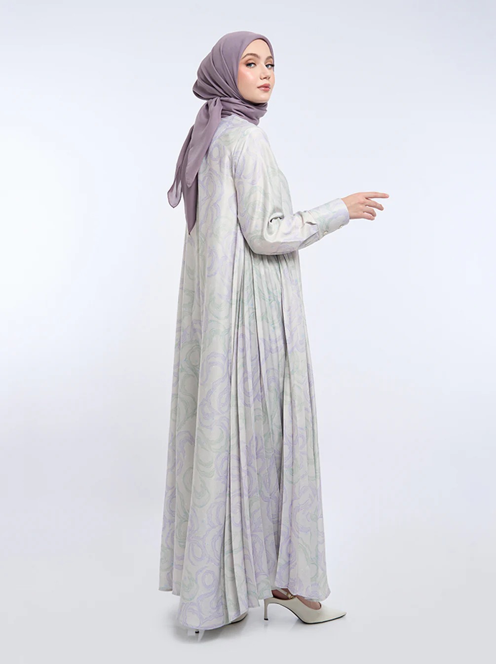 MINA SIDE PLEATS DRESS - KAMI