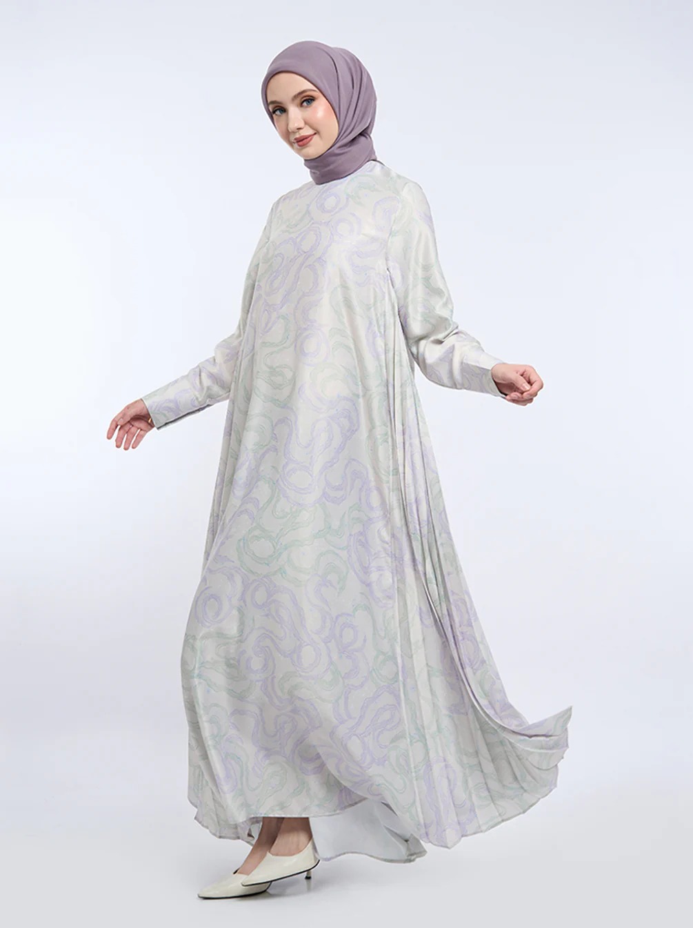 MINA SIDE PLEATS DRESS - KAMI