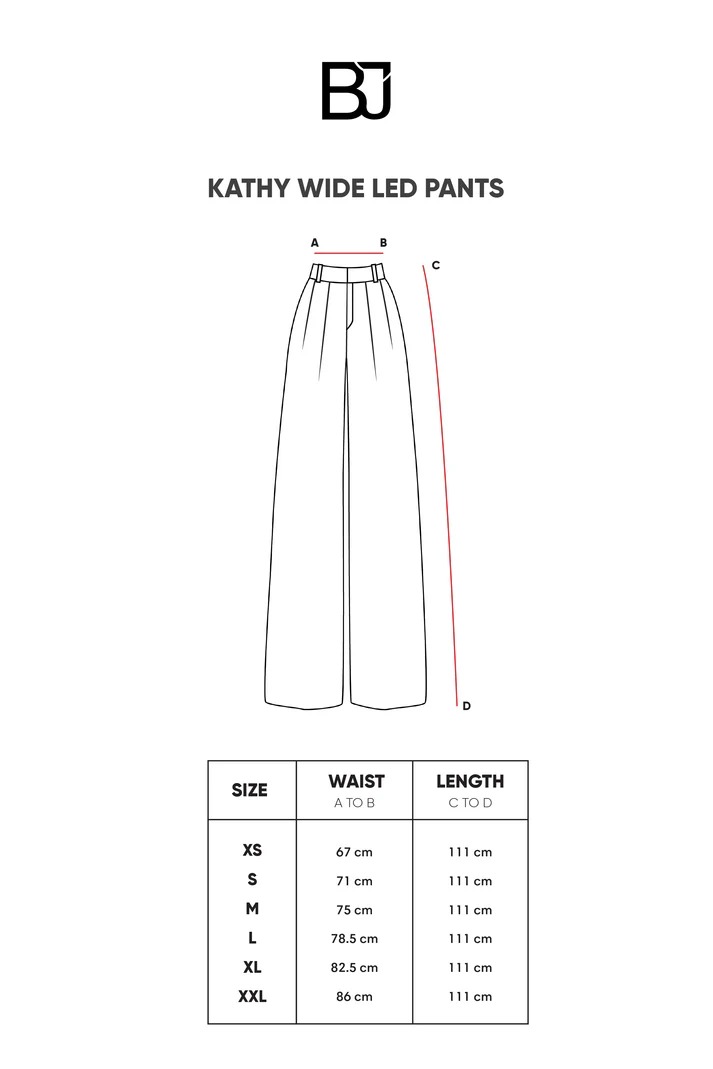 KATHY WIDE LEG PANTS - BENANG JARUM