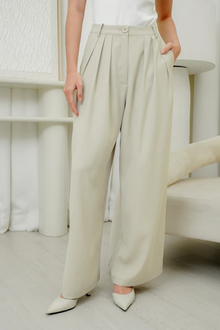 KATHY WIDE LEG PANTS - BENANG JARUM