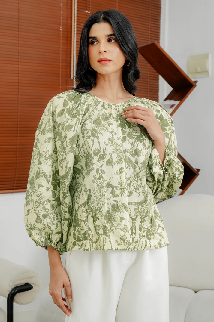 CALLA RAGLAN BLOUSE - BENANG JARUM