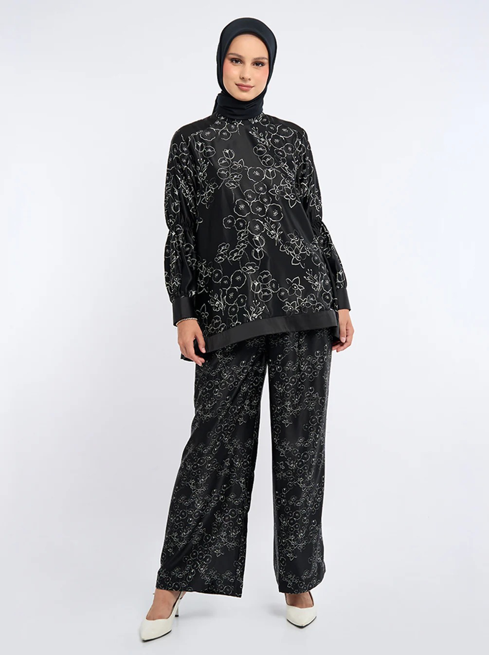 KALUNA GATHERED SLEEVE TOP - KAMI
