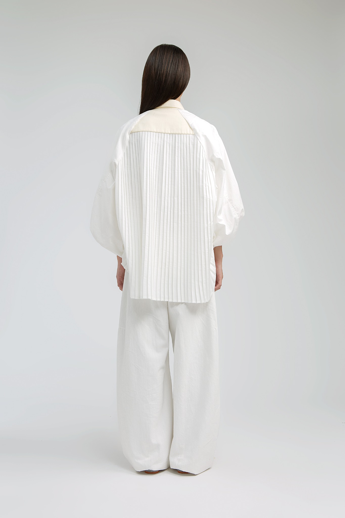 AMAPOLA LIGHT YELLOW PLEATS SHIRT - NAGITA SLAVINA X IKYK