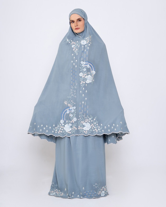 AQILA MUKENA SLATE BLUE - JEDA