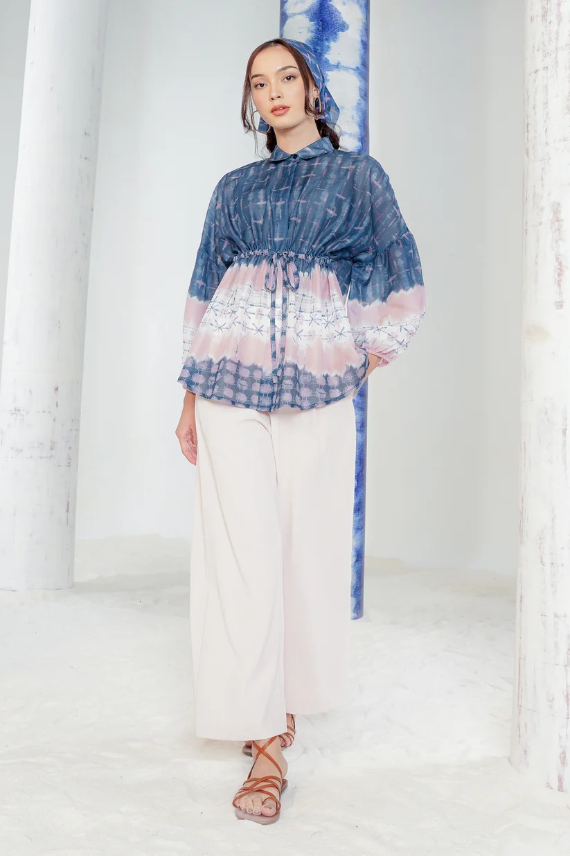 TIE DYE DELIGHT DRAWSTRING SHIRT - BENANG JARUM