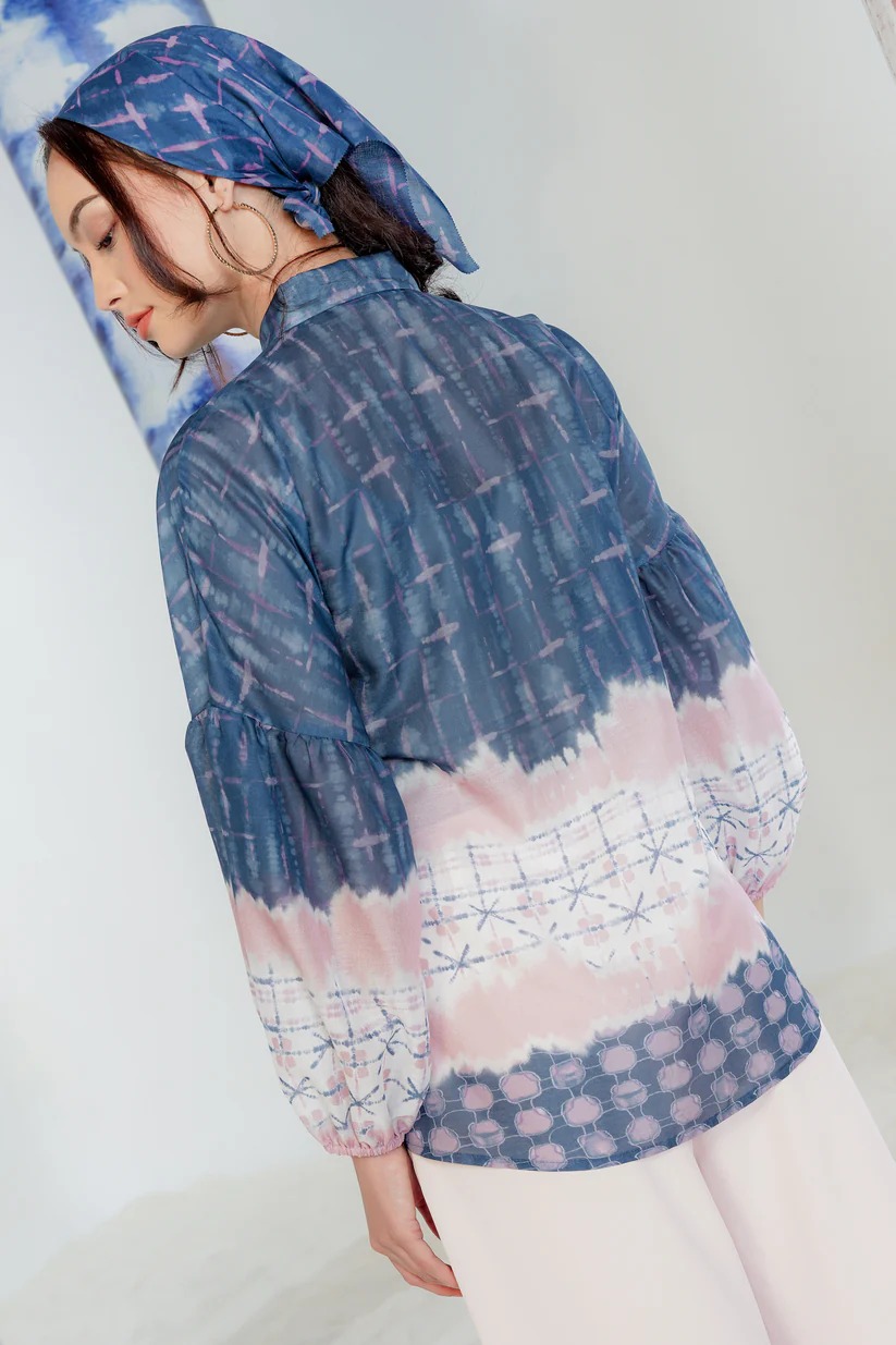 TIE DYE DELIGHT DRAWSTRING SHIRT - BENANG JARUM
