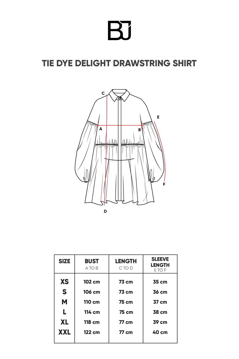 TIE DYE DELIGHT DRAWSTRING SHIRT - BENANG JARUM