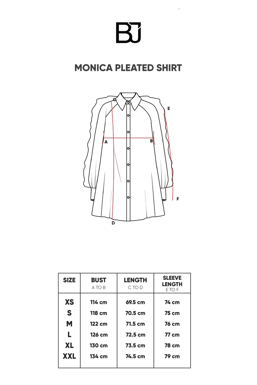 MONICA PLEATED SHIRT - BENANG JARUM