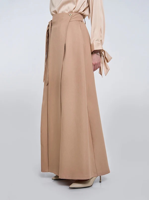 RAJINI BOX PLEATED SKIRT PLAIN - KAMI