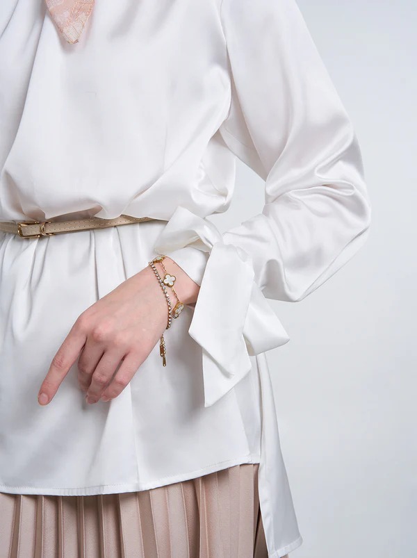 ARUNA GATHERED NECK TOP PLAIN - KAMI