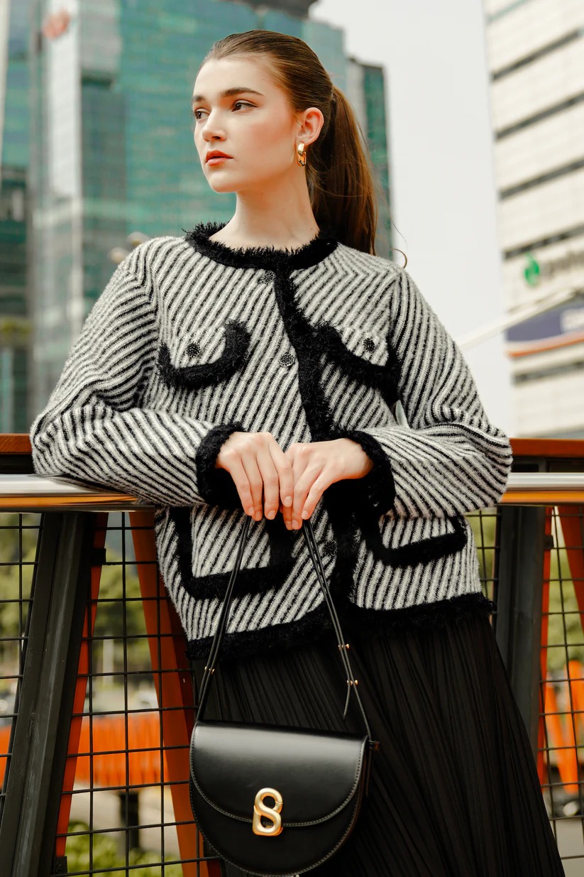 MALIA STRIPED JACKET - BENANG JARUM