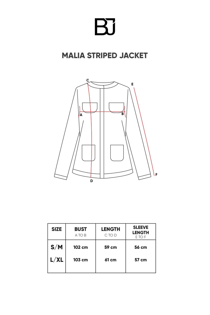 MALIA STRIPED JACKET - BENANG JARUM