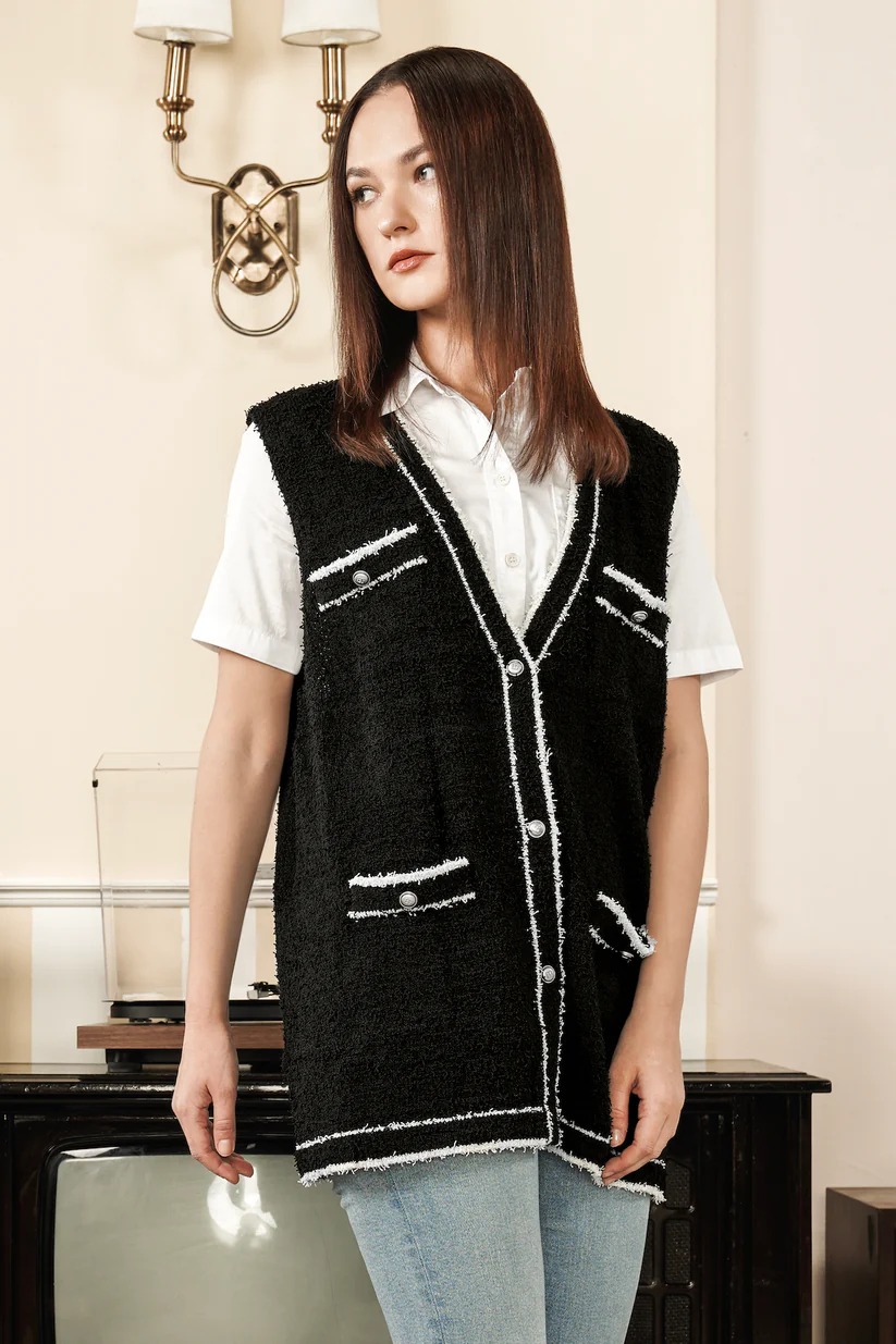 NORA VEST KNIT - BENANG JARUM