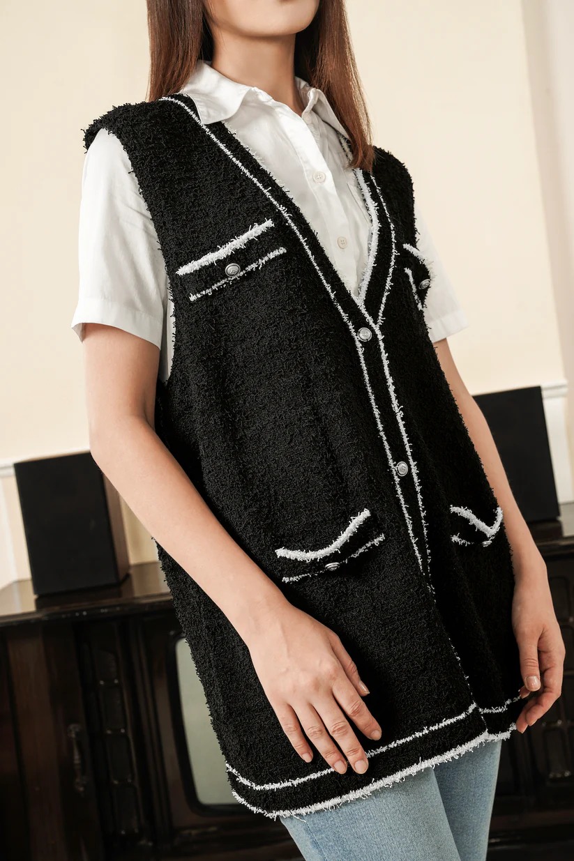 NORA VEST KNIT - BENANG JARUM