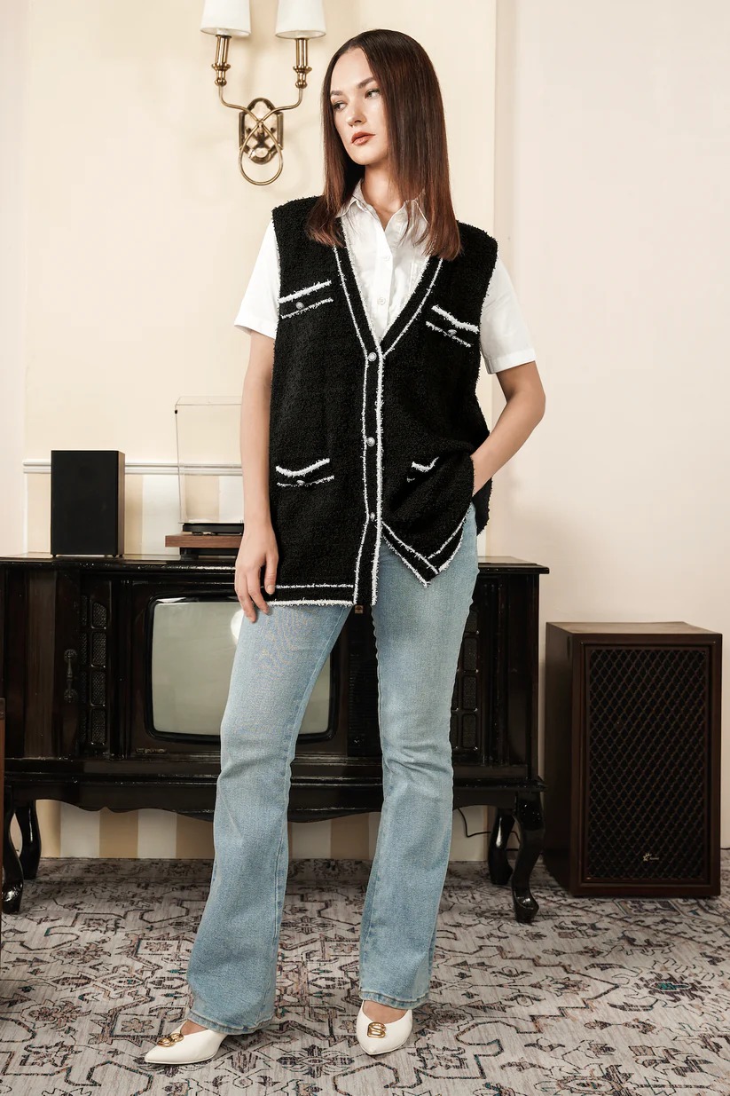 NORA VEST KNIT - BENANG JARUM