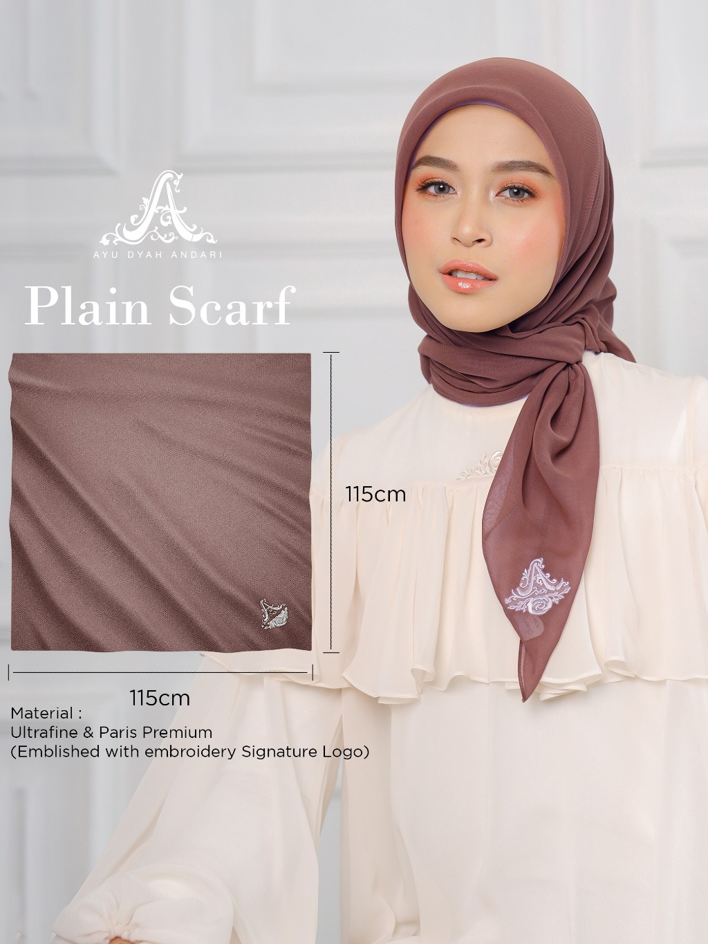 SCARF PLAIN - AYU DYAH ANDARI