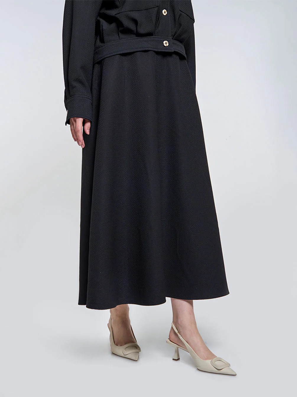 ELEA A-LINE SKIRT BLACK - KAMI