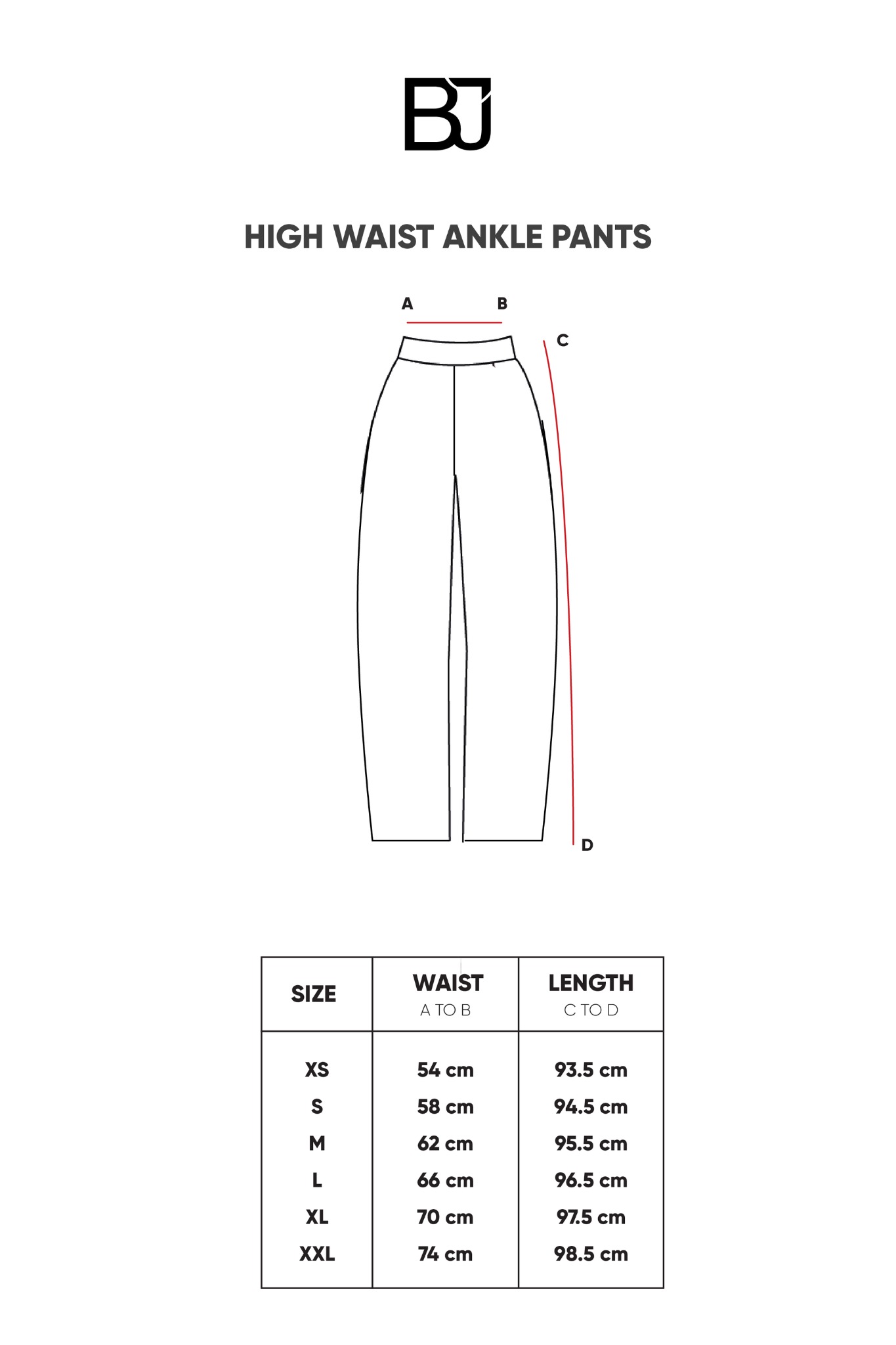 HIGH WAIST ANKLE PANTS - BENANG JARUM