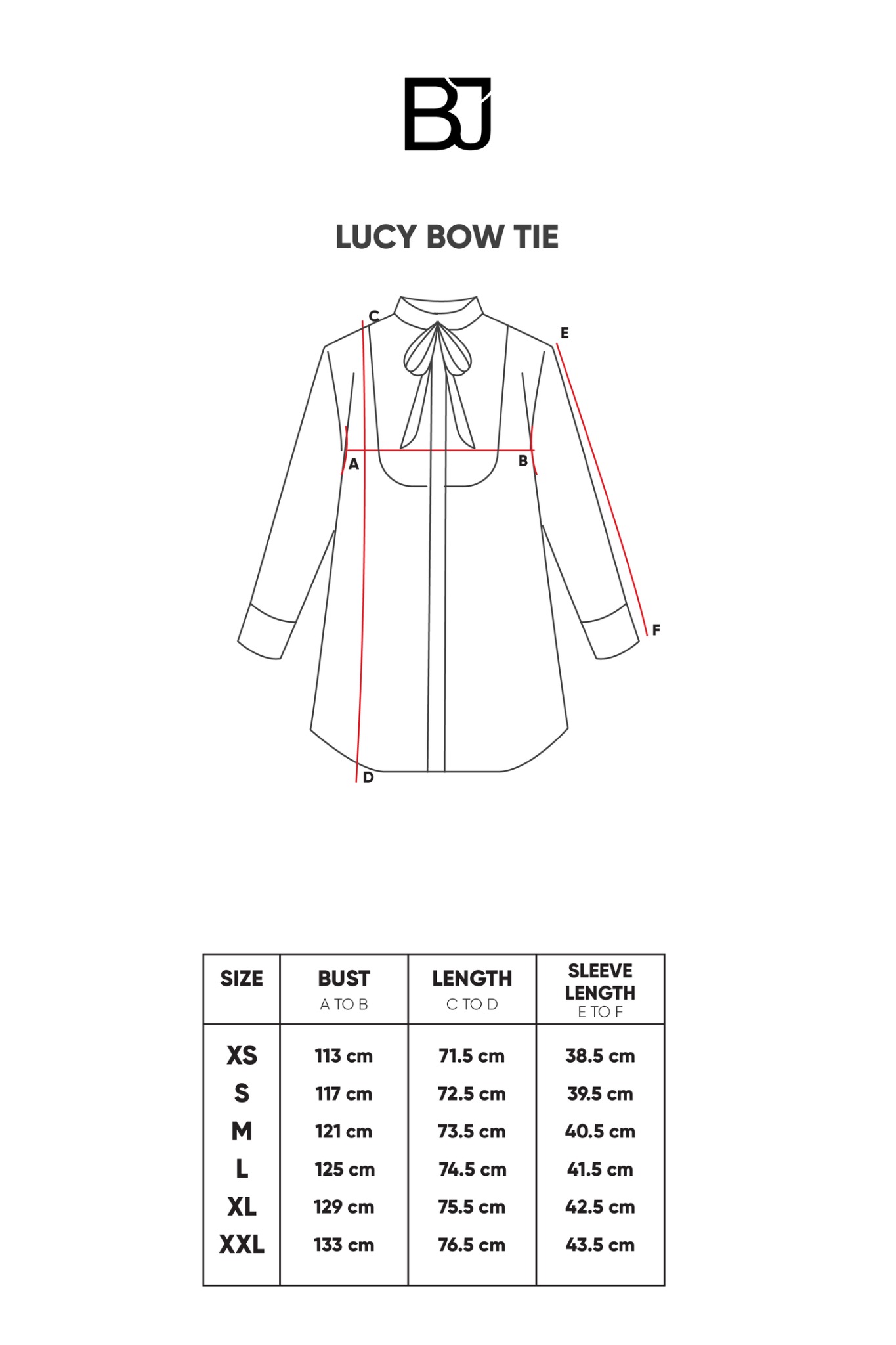 LUCY BOW TIE SHIRT BLUE - BENANG JARUM