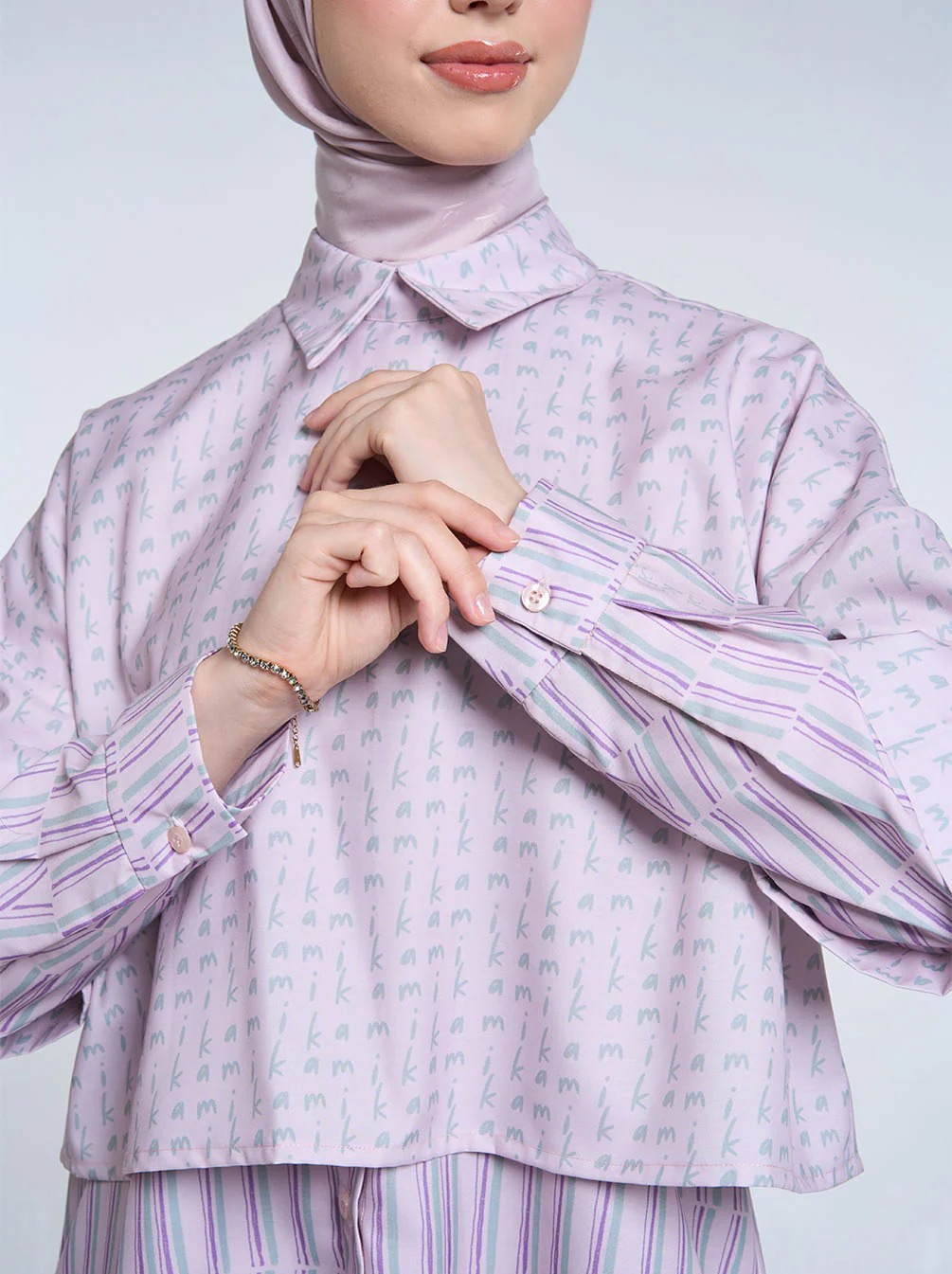 DIANTI LAYERED TOP PALE LILAC -KAMI