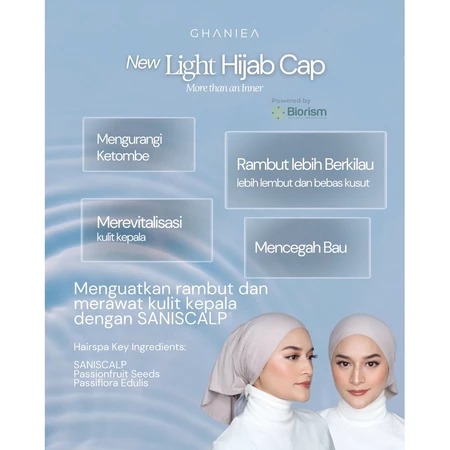 LIGHT HIJAB CAP INNER BIORISM HAIRCARE - GHANIEA