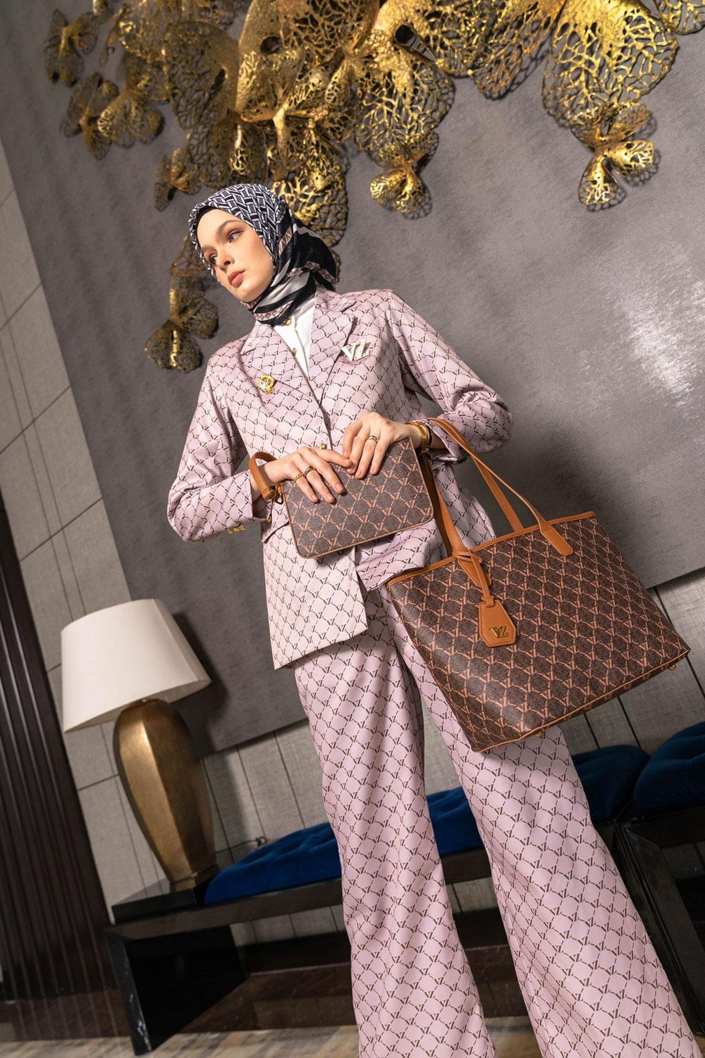 TOTE BAG MONOGRAM PRINTED LEATHER - VIVI ZUBEDI