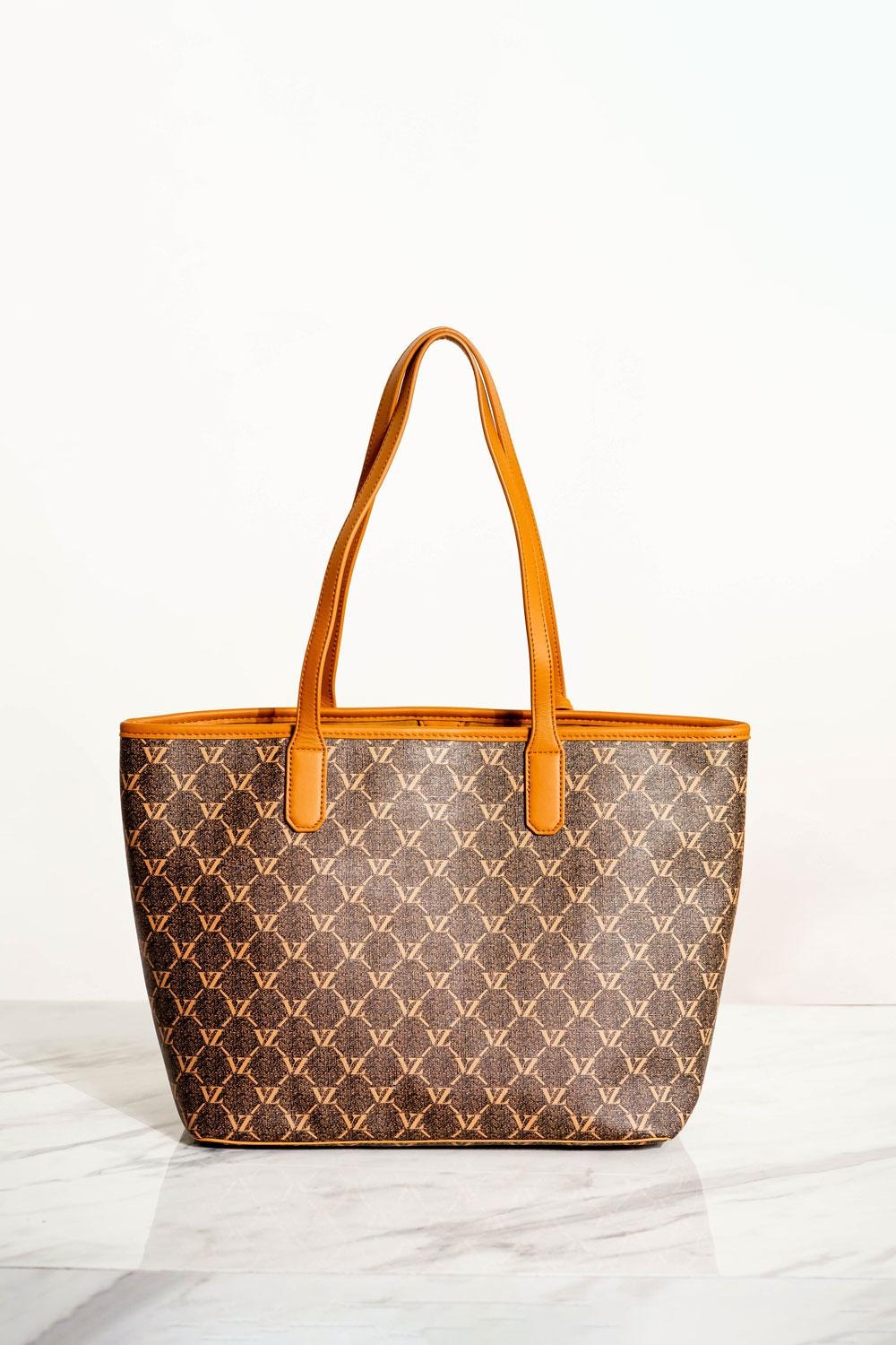 TOTE BAG MONOGRAM PRINTED LEATHER - VIVI ZUBEDI
