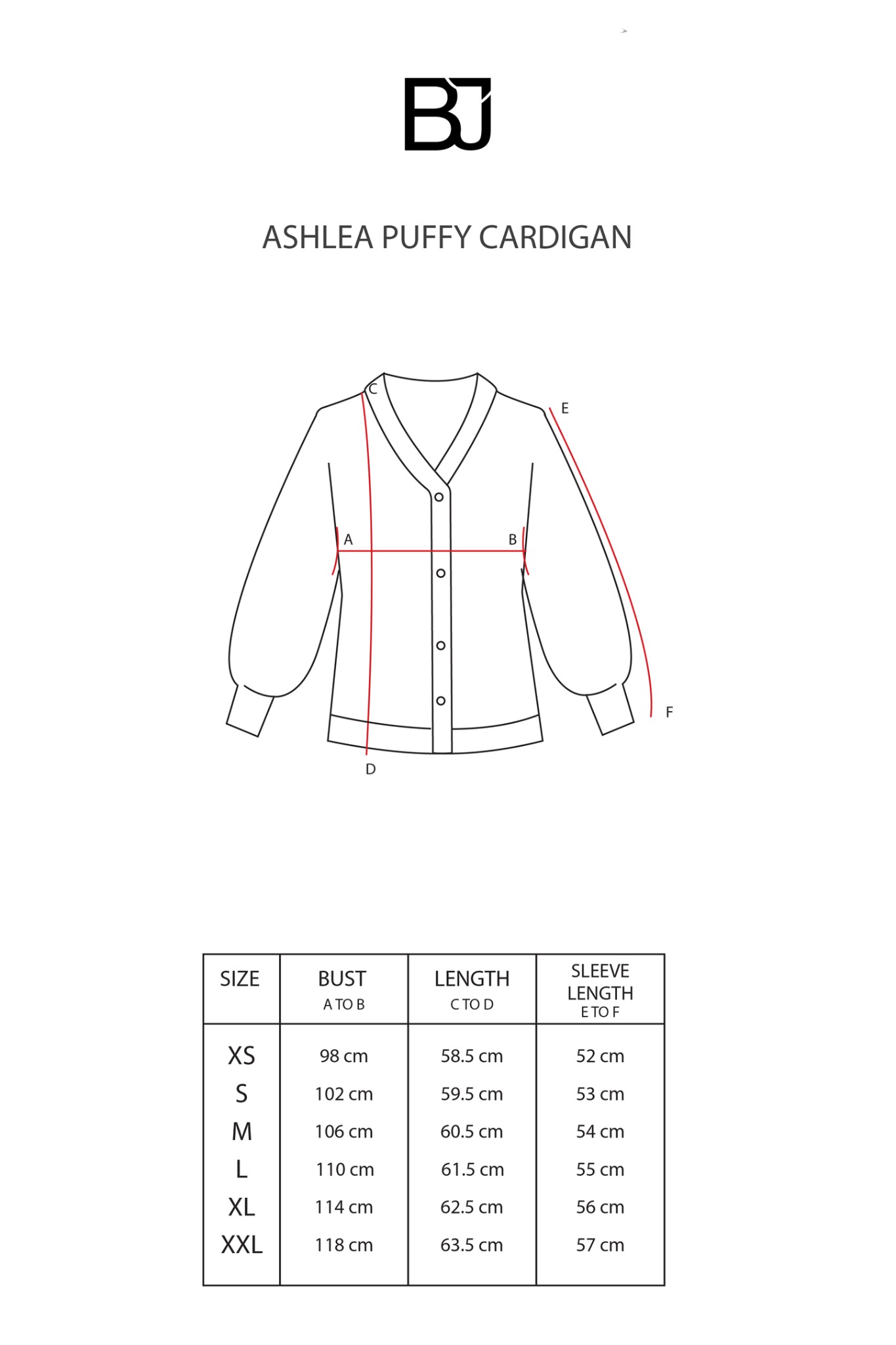 ASHLEA PUFFY CARDIGAN SOUR CHERRY - BENANG JARUM