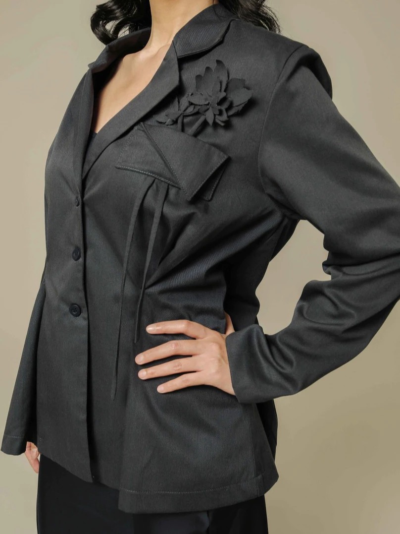 ASTER GREY BLAZER - LUMIERE