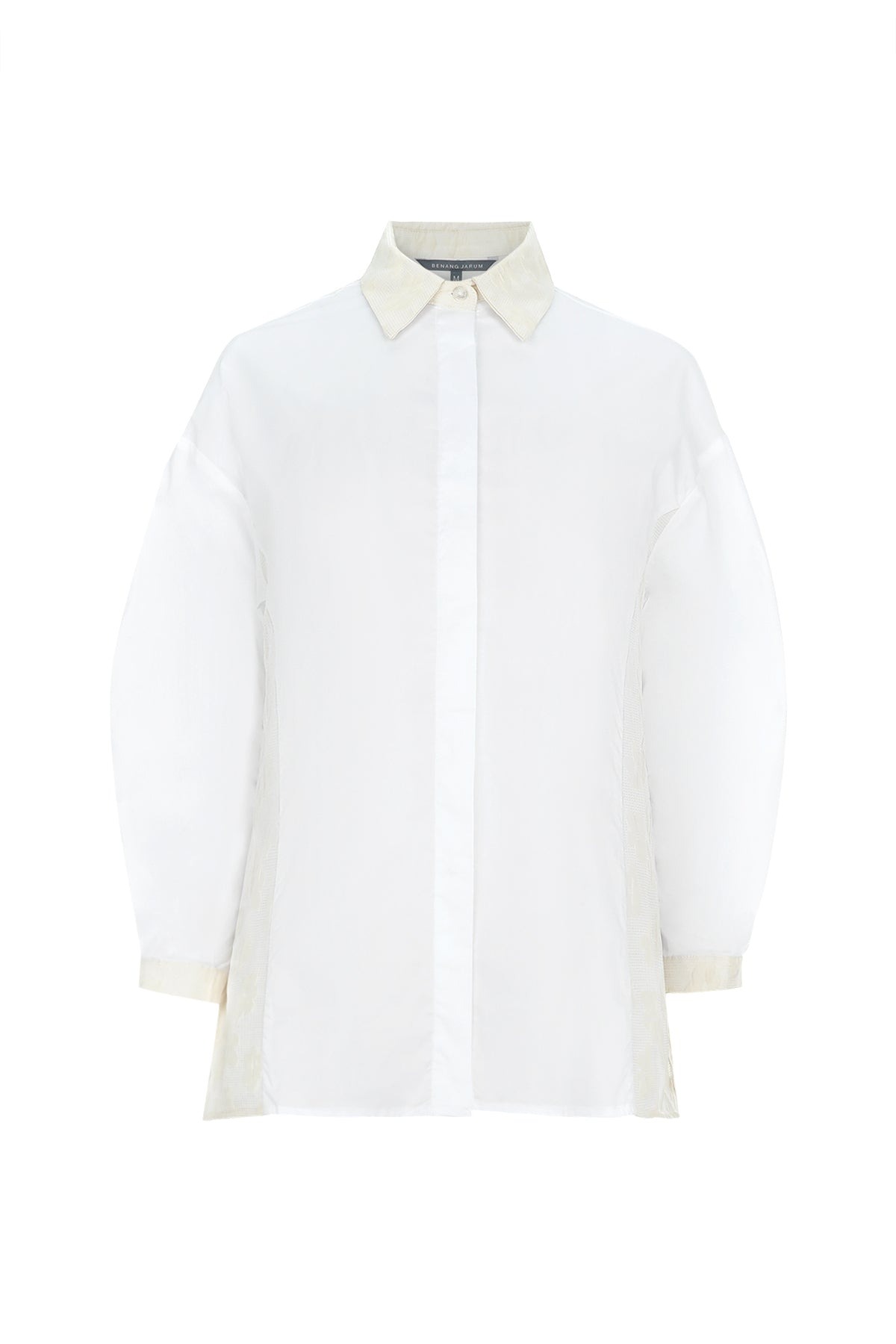 NOVA PLEATED SHIRT WHITE - BENANG JATRUM