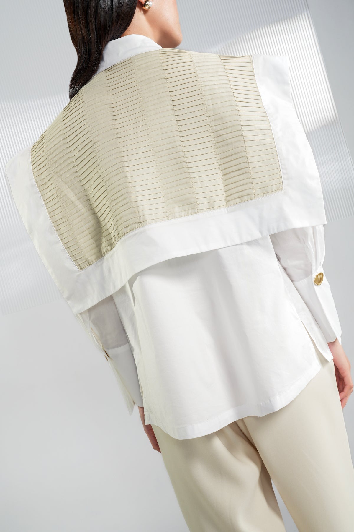 ROWAN LAYER SHIRT WHITE - BENANG JARUM