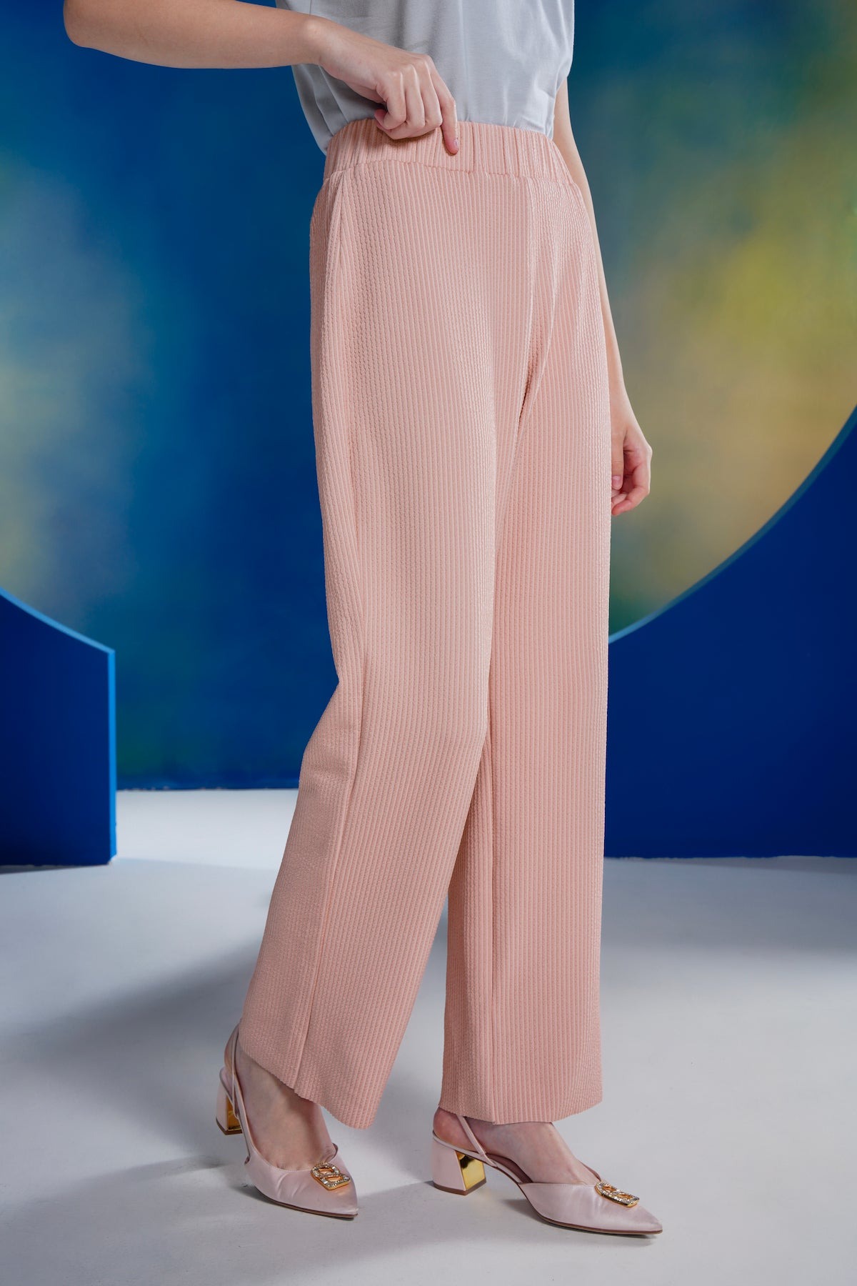 CORAL DREAMS KNIT PANTS PINK - BENANG JARUM