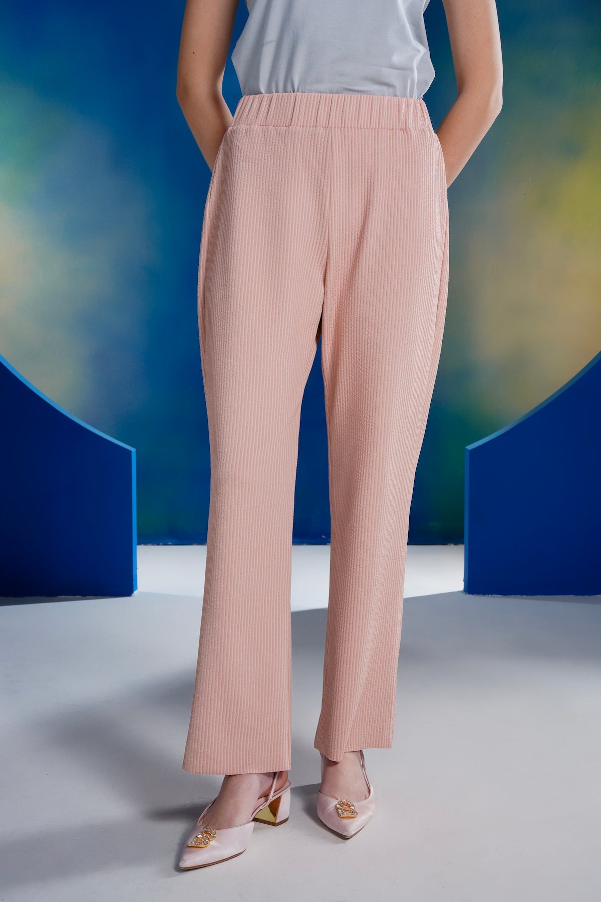CORAL DREAMS KNIT PANTS PINK - BENANG JARUM