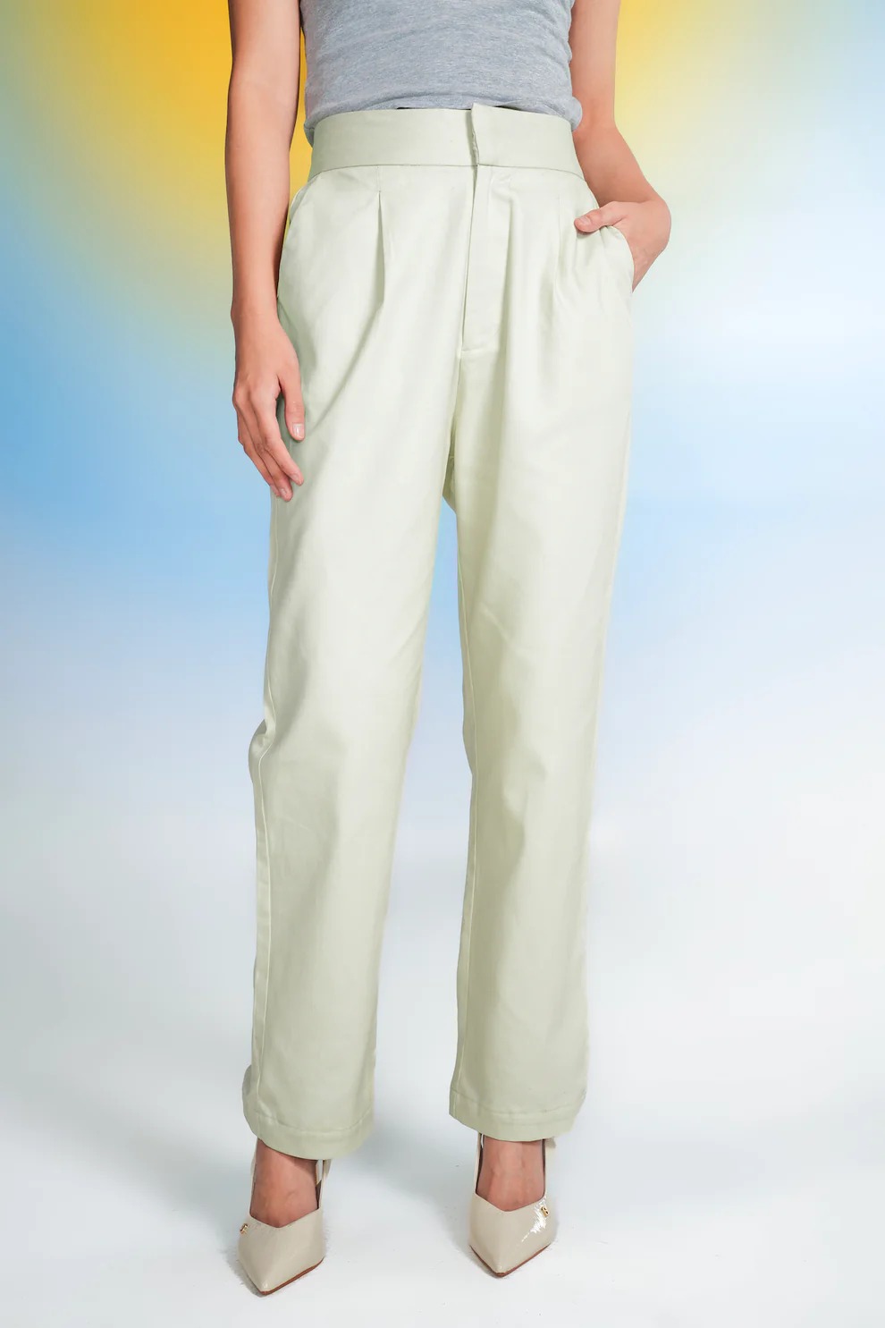 VERITY BASIC PANTS IVORY - BENANG JARUM