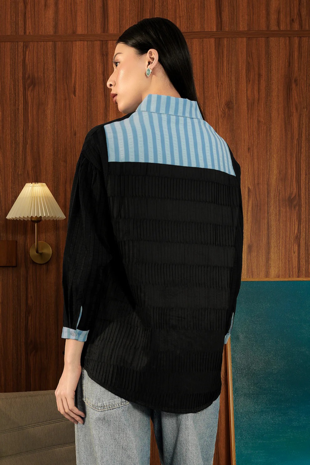 MAEVE STRIPED SHIRT - BENANG JARUM