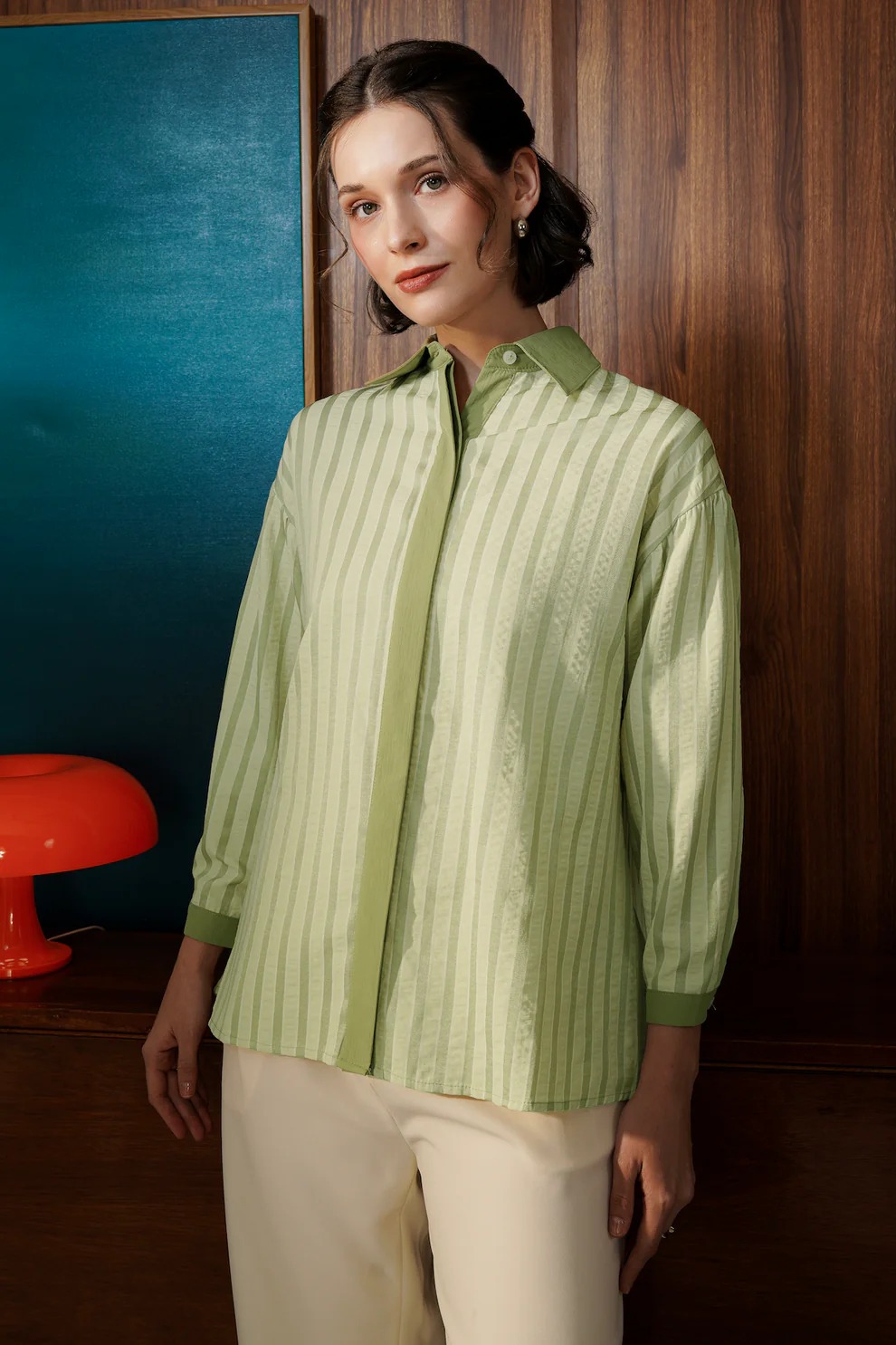 MAEVE STRIPED SHIRT - BENANG JARUM