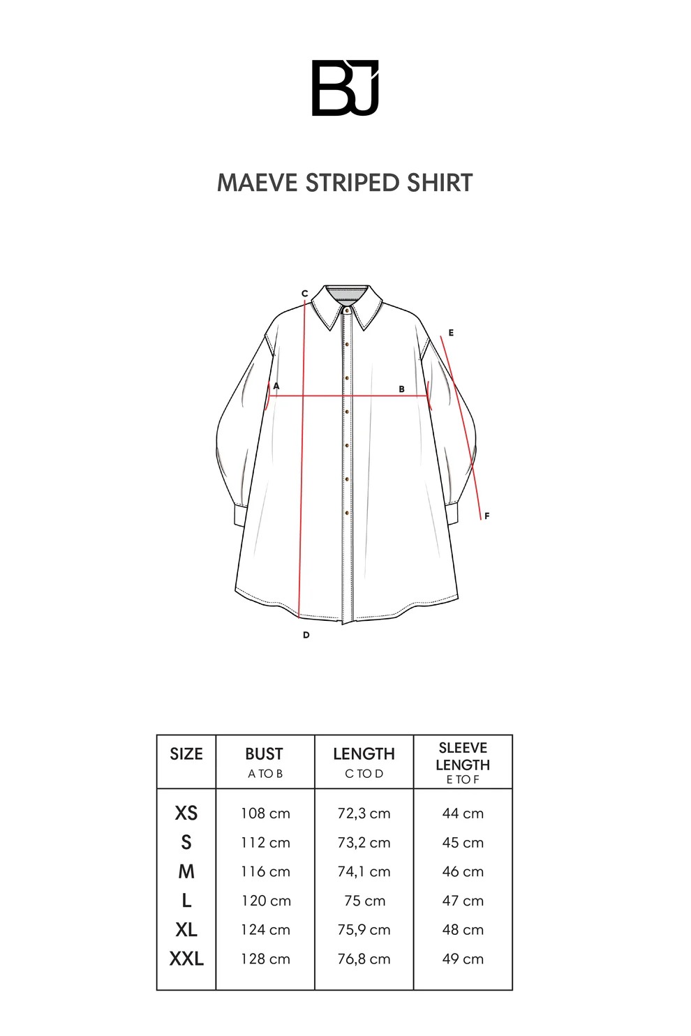 MAEVE STRIPED SHIRT - BENANG JARUM