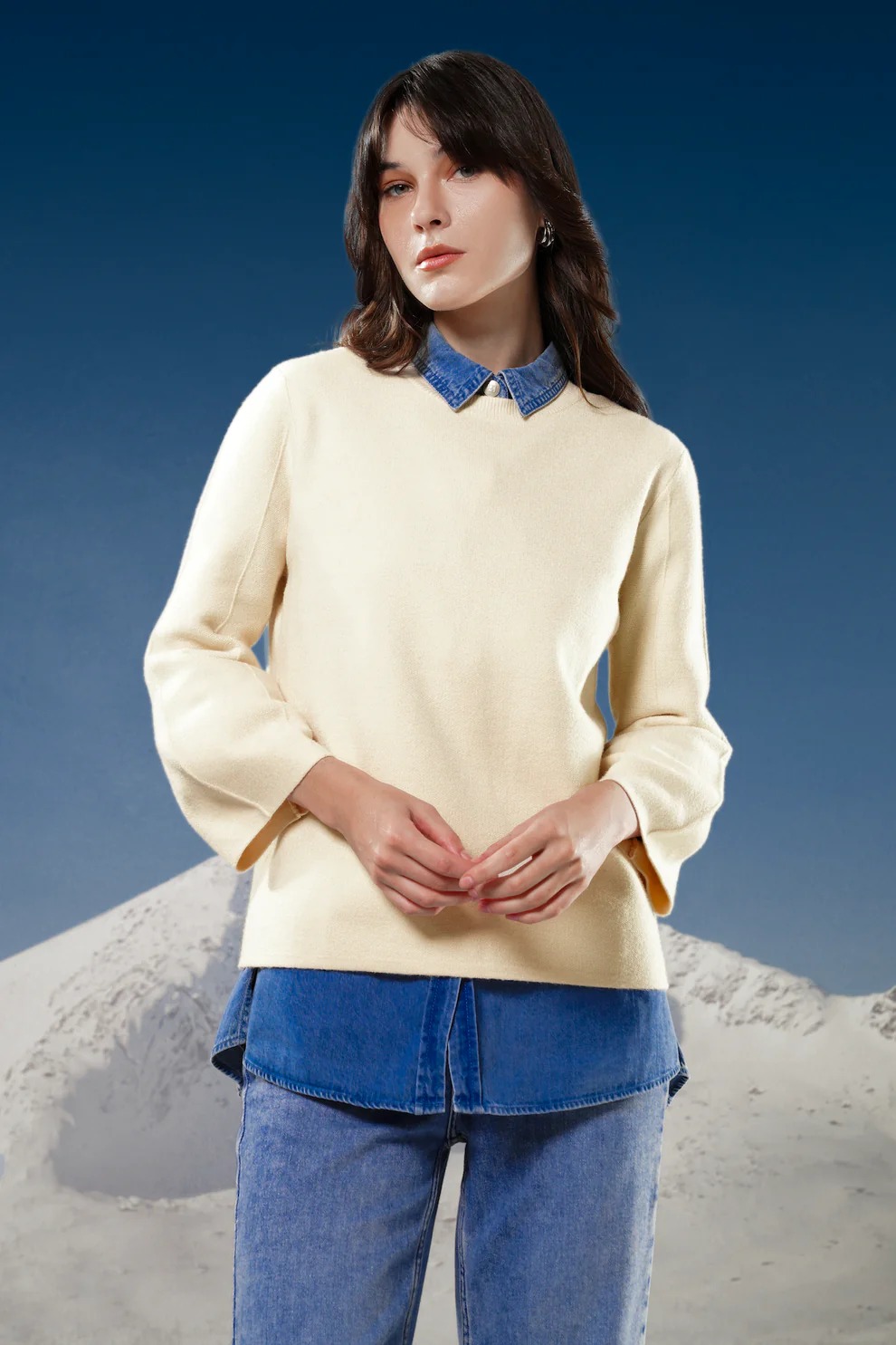 GIA KNIT PUFFY BLOUSE - BENANG JARUM