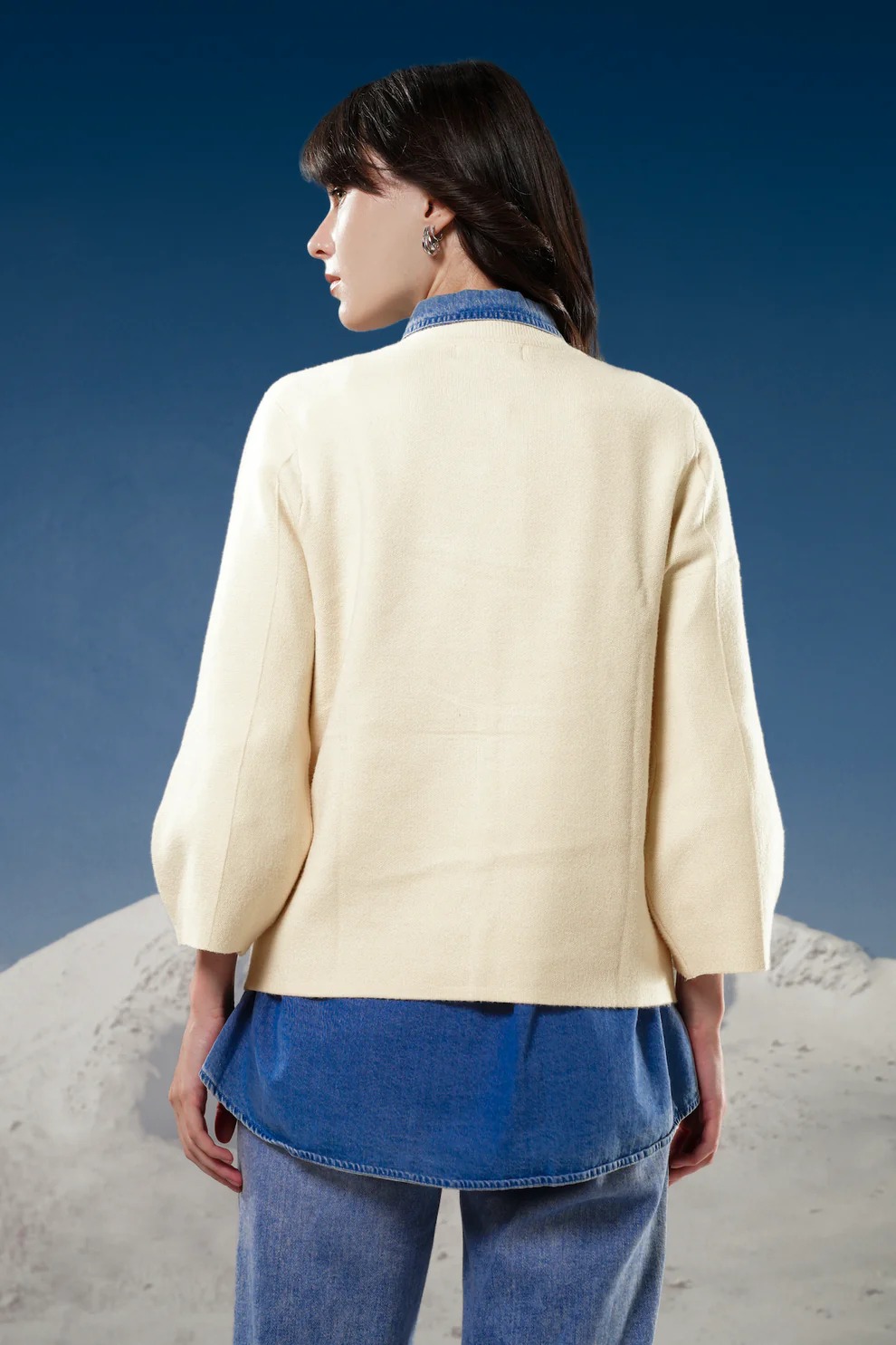 GIA KNIT PUFFY BLOUSE - BENANG JARUM