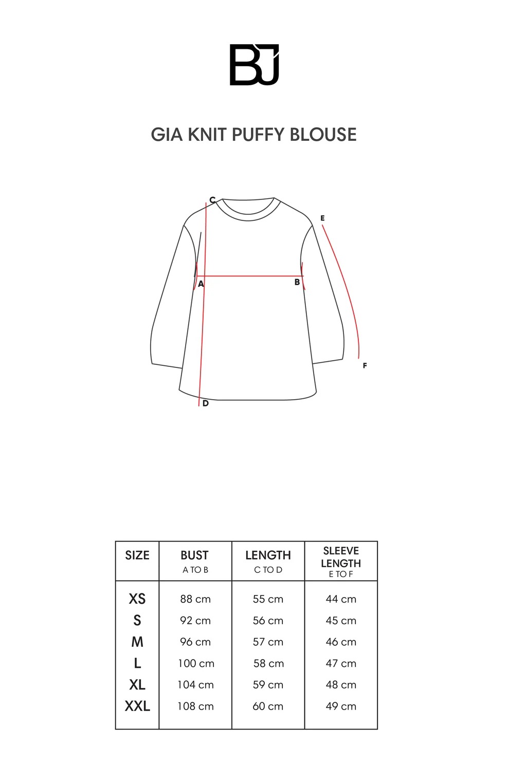 GIA KNIT PUFFY BLOUSE - BENANG JARUM
