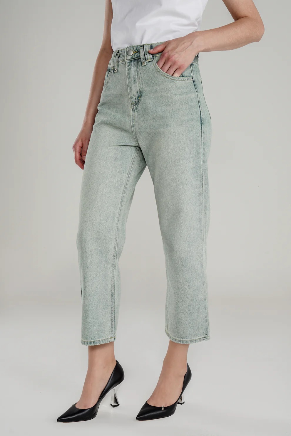 ELISE DENIM PANTS LIGHT BLUE - BENANG JARUM