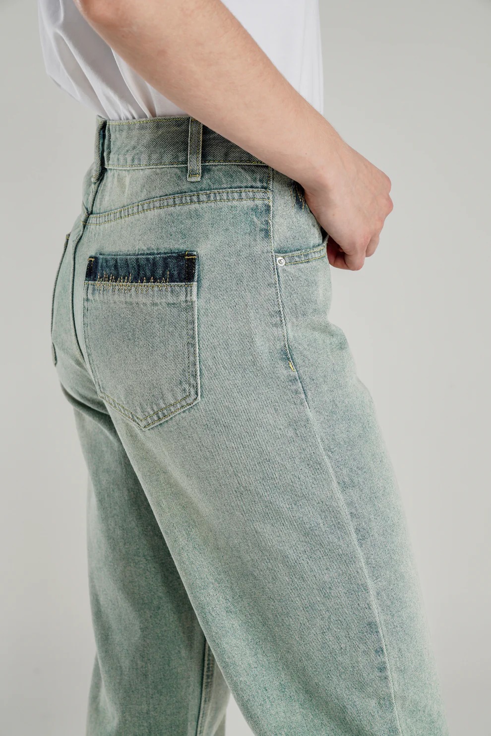 ELISE DENIM PANTS LIGHT BLUE - BENANG JARUM