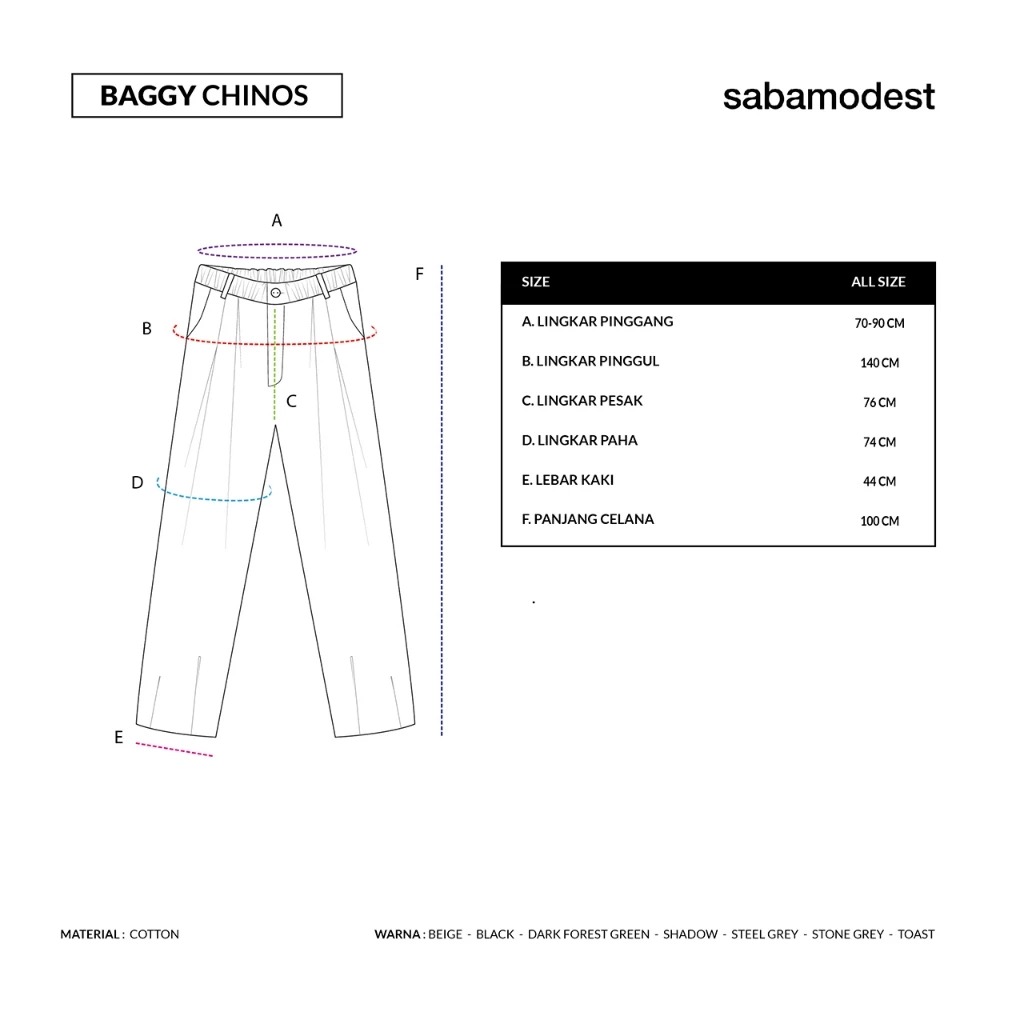 BAGGY CHINOS BEIGE - SABAMODEST