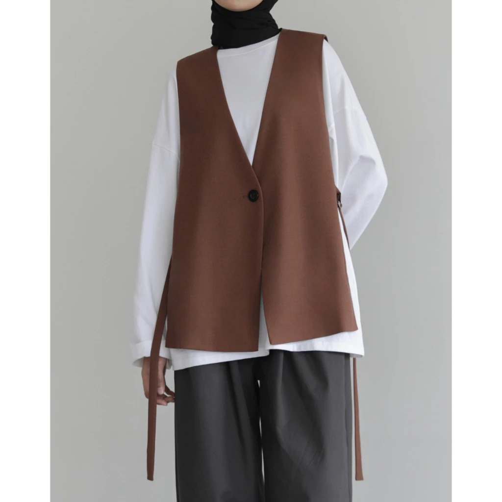SPLIT VEST CARAMEL - SABAMODEST