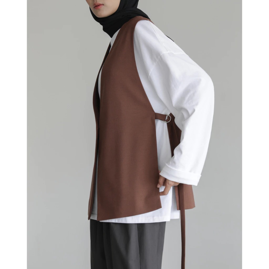 SPLIT VEST CARAMEL - SABAMODEST