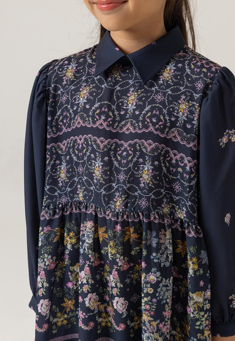 NERA DRESS GIRL CHARCOAL - RIA MIRANDA