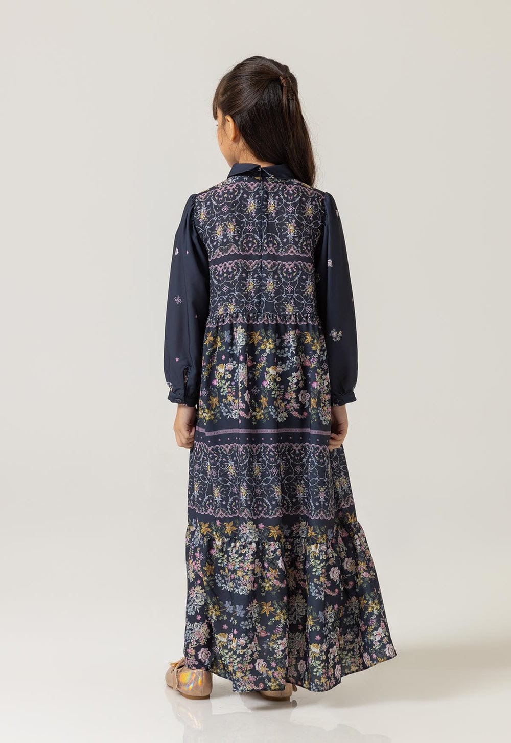 NERA DRESS GIRL CHARCOAL - RIA MIRANDA