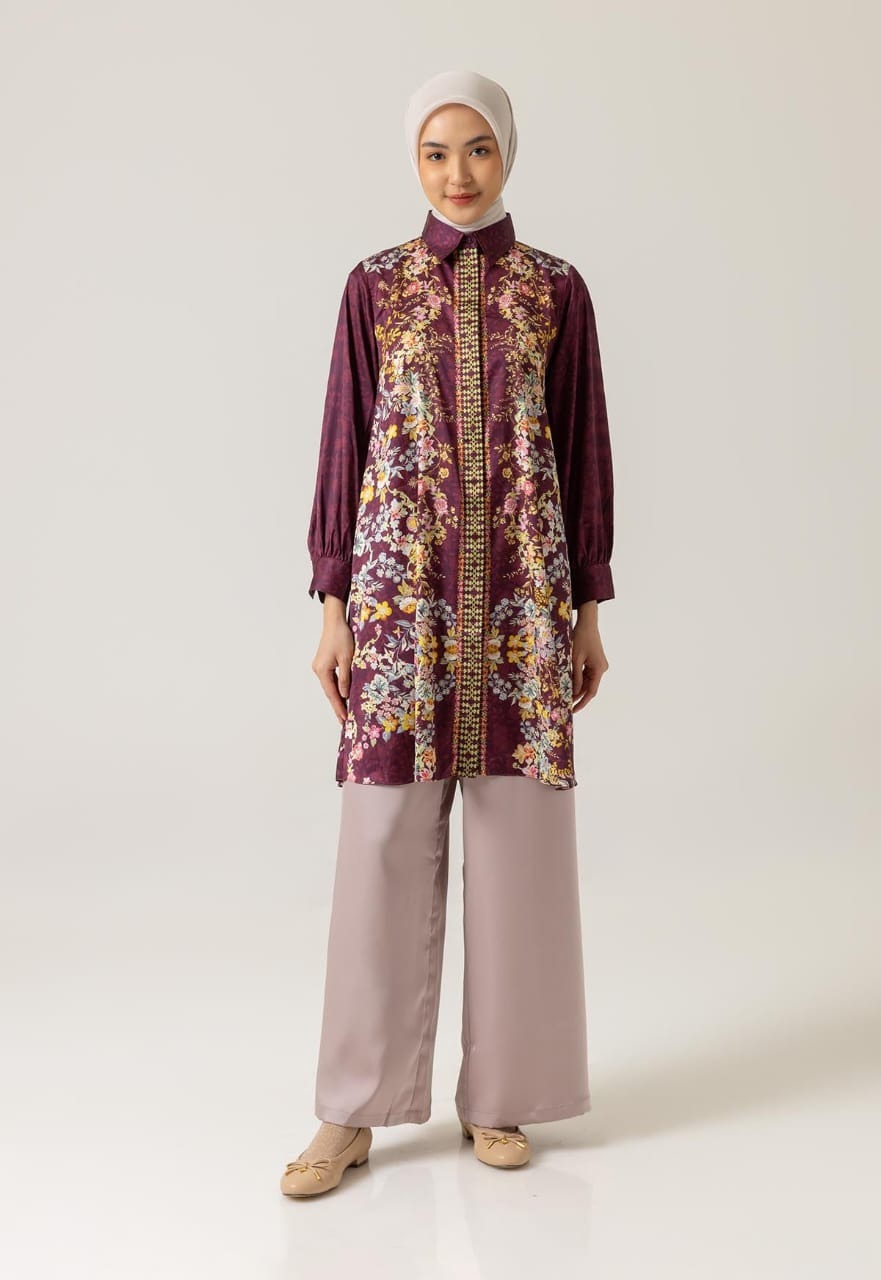 BHUVI TUNIC BURGUNDY - RIA MIRANDA