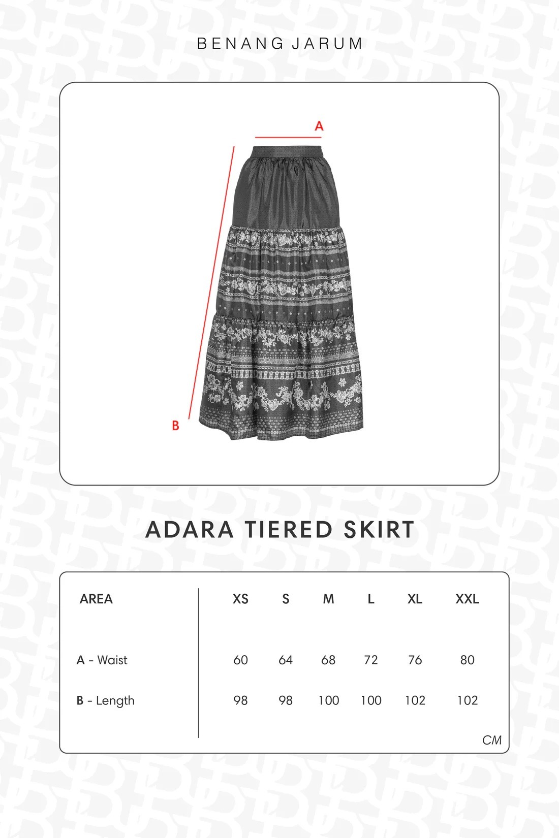 ADARA TIERED SKIRT - BENANG JARUM